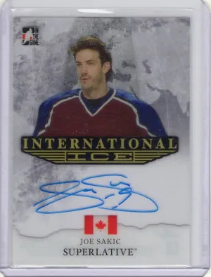 Joe Sakic International Ice Autograph front